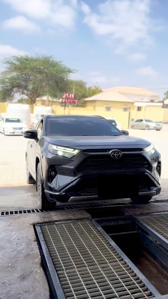 A freshly cleaned SUV at Asal Car Wash in Hargeisa